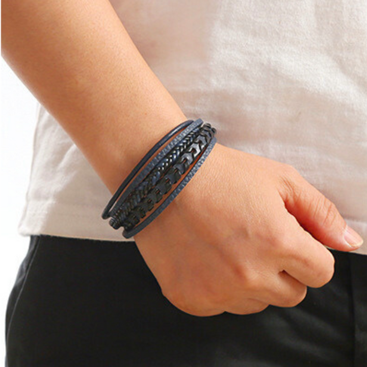 Felix | Flätat Läder Vikingarmband
