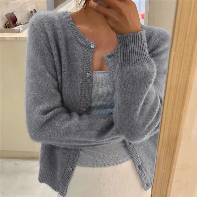 Fleur | Mjuk Rundhalsad Cardigan