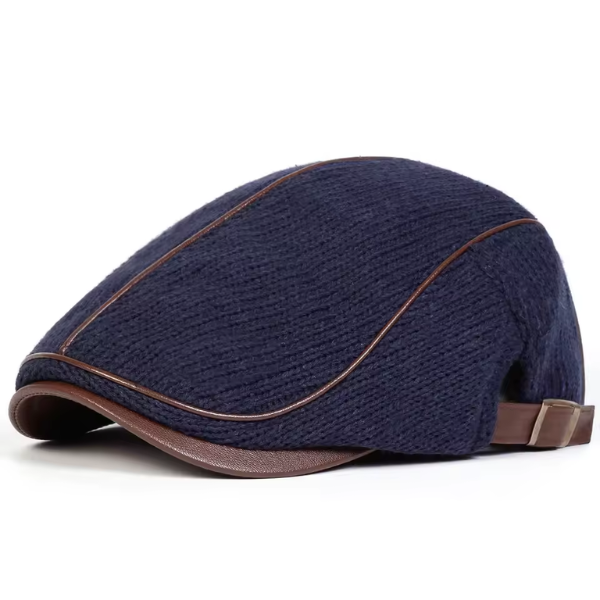 Nelson | Kontraststickad Flat Cap