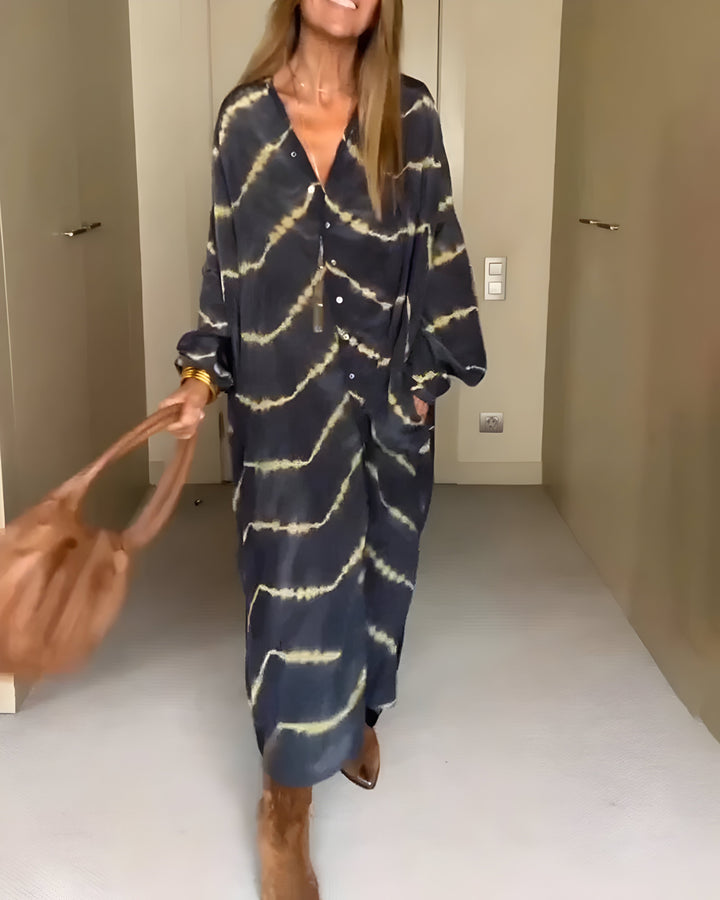 Julia | Stilren Oversized V-ringad Klänning