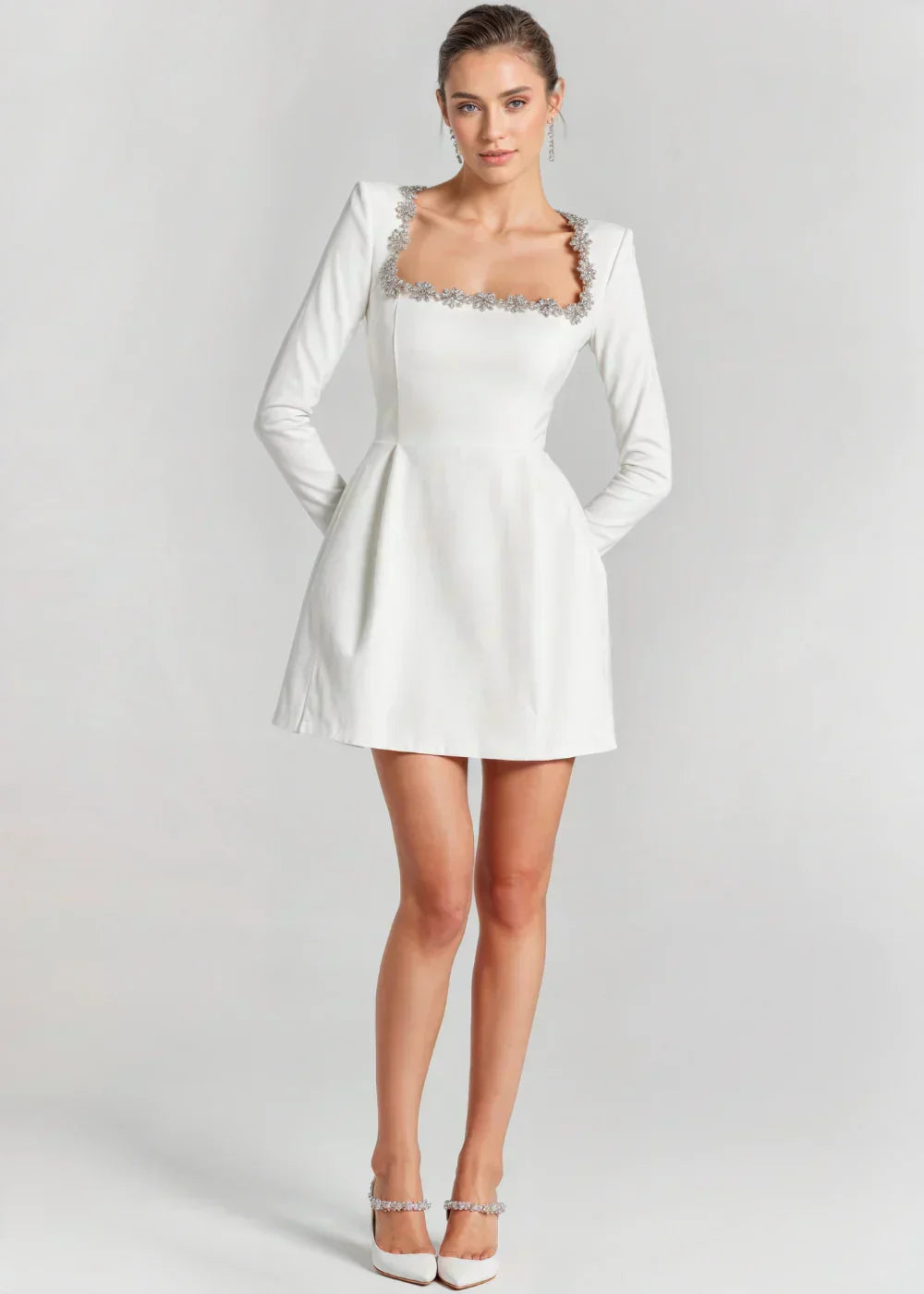 Lucinda | Elegant Sammet Mini Klänning