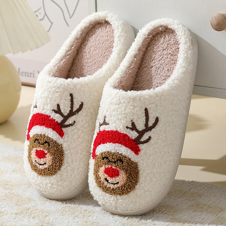 Jultofflor med tomte, älg och pepparkaksgubbe – varma och mjuka