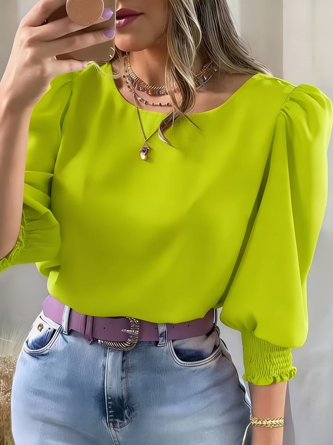 Gwyneth | Elegant Puffärmad Blus