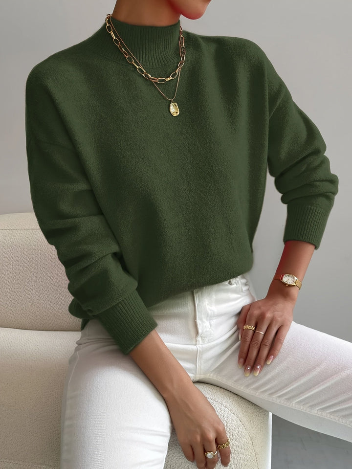 Simone | Avslappnad Mock Neck Jumper