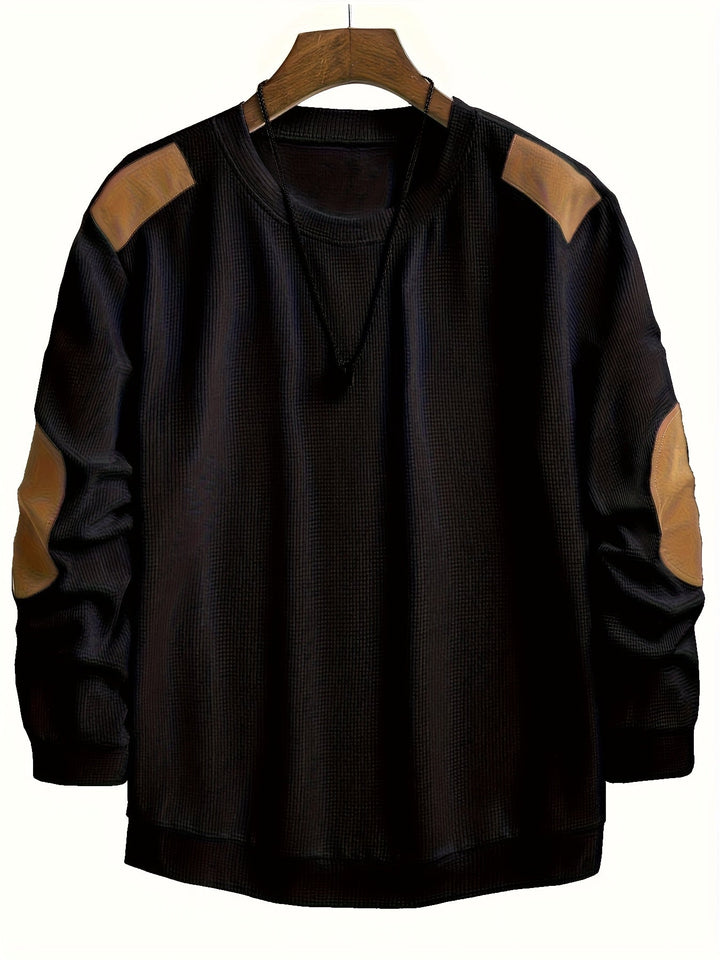 Oliver | Elbow-Patch Vaffelstickad Jumper