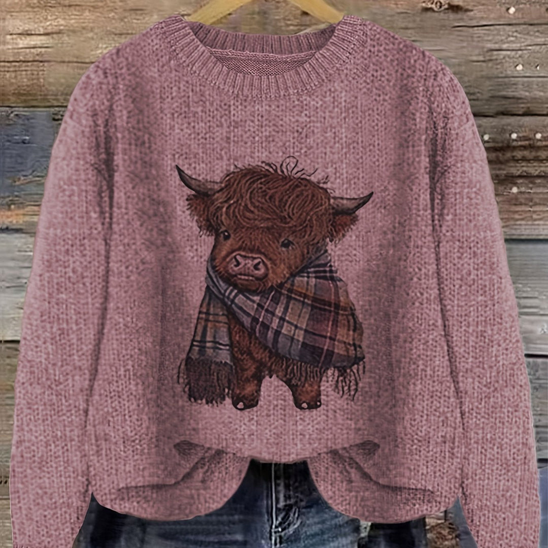 Bonnie | Mysig Highland Ko Pullover