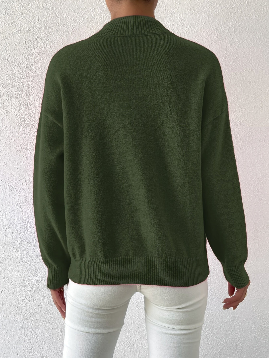 Simone | Avslappnad Mock Neck Jumper