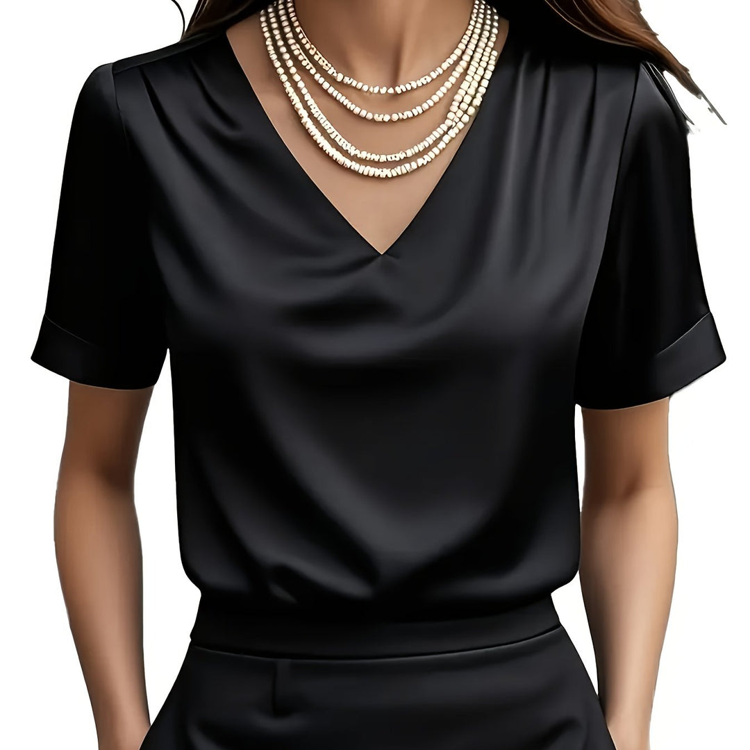Katherine | Draperad V-ringad Blus