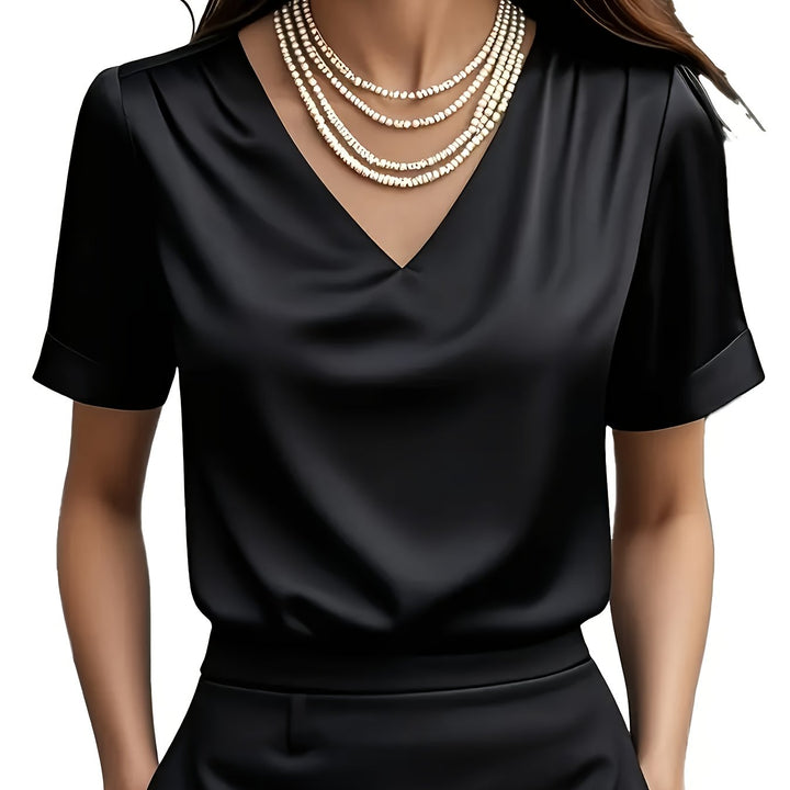 Katherine | Draperad V-ringad Blus