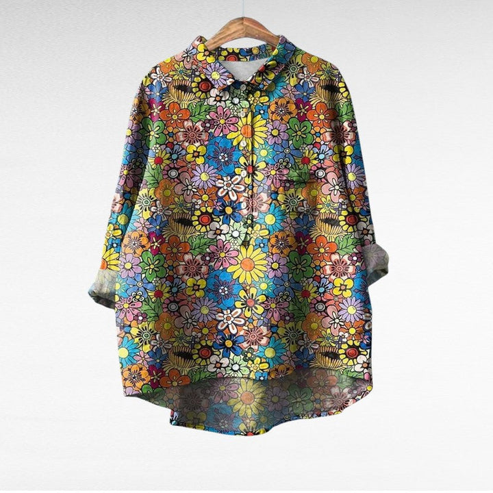 Adira | Klassisk Blommig Pocket Blus