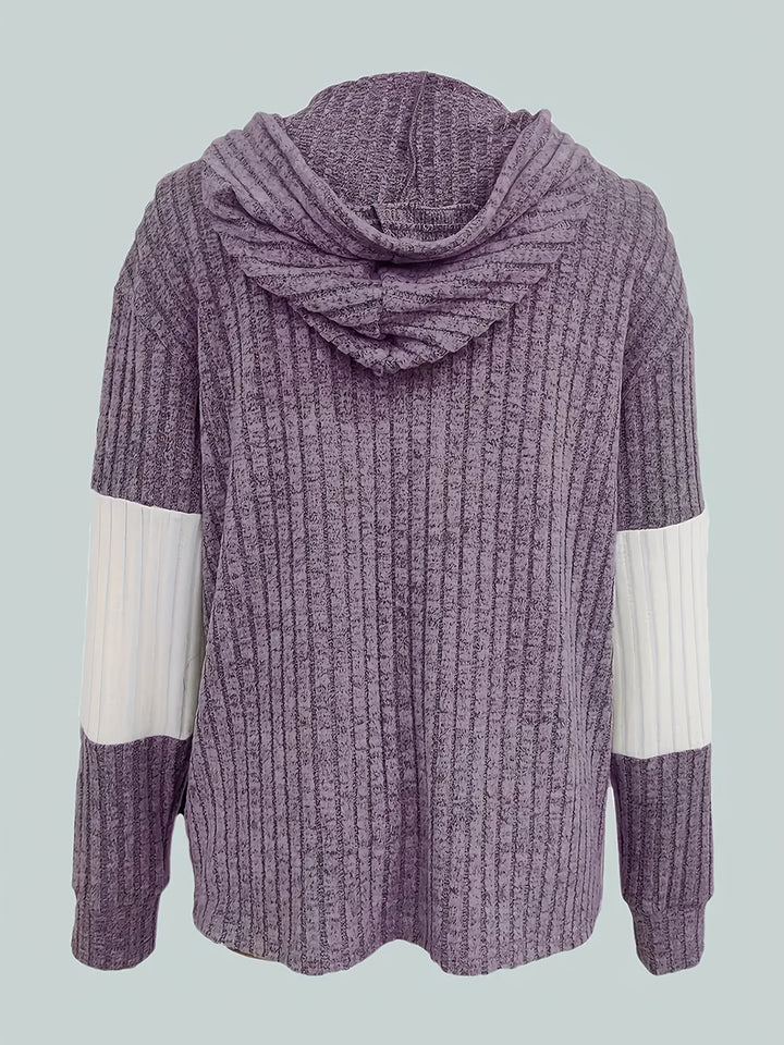 Tamara | Texturerad Huva Zip Jacka