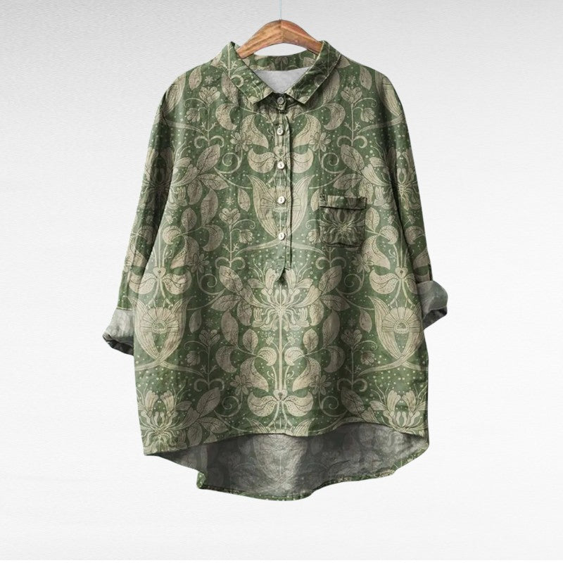 Adira | Klassisk Blommig Pocket Blus