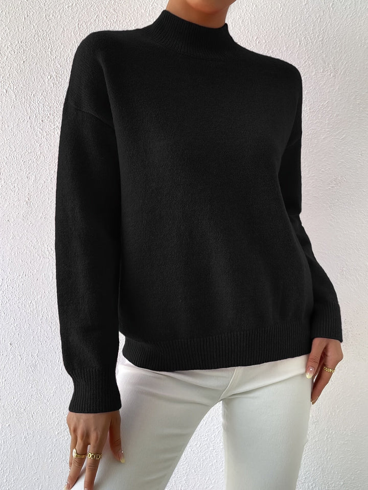 Simone | Avslappnad Mock Neck Jumper