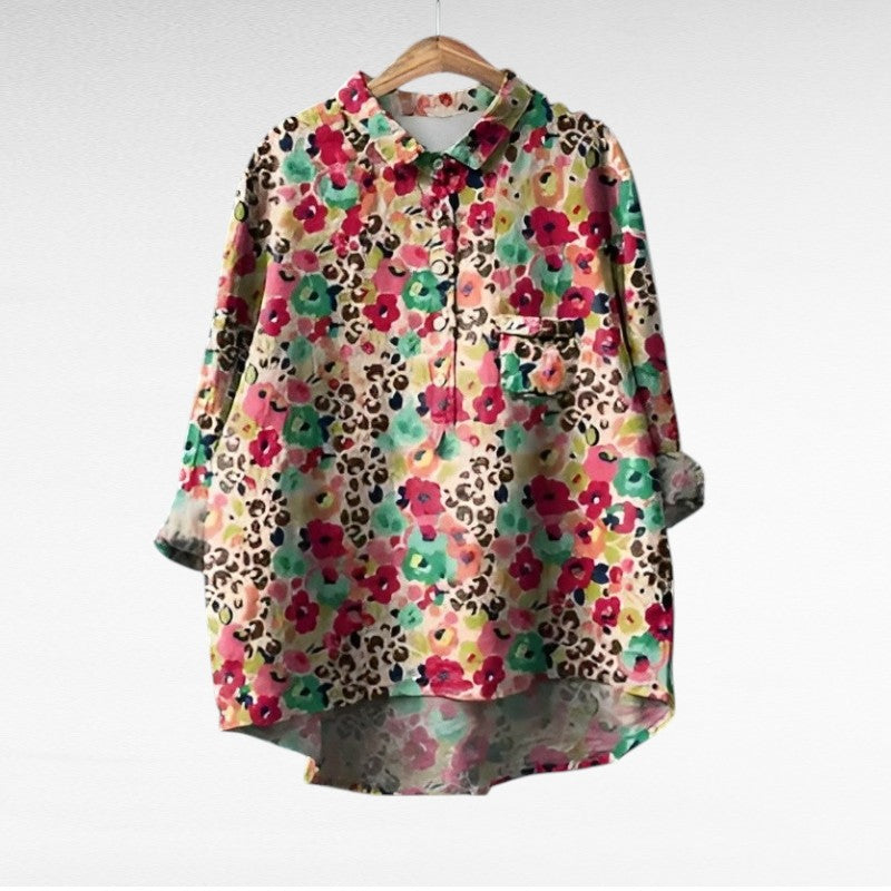 Adira | Klassisk Blommig Pocket Blus