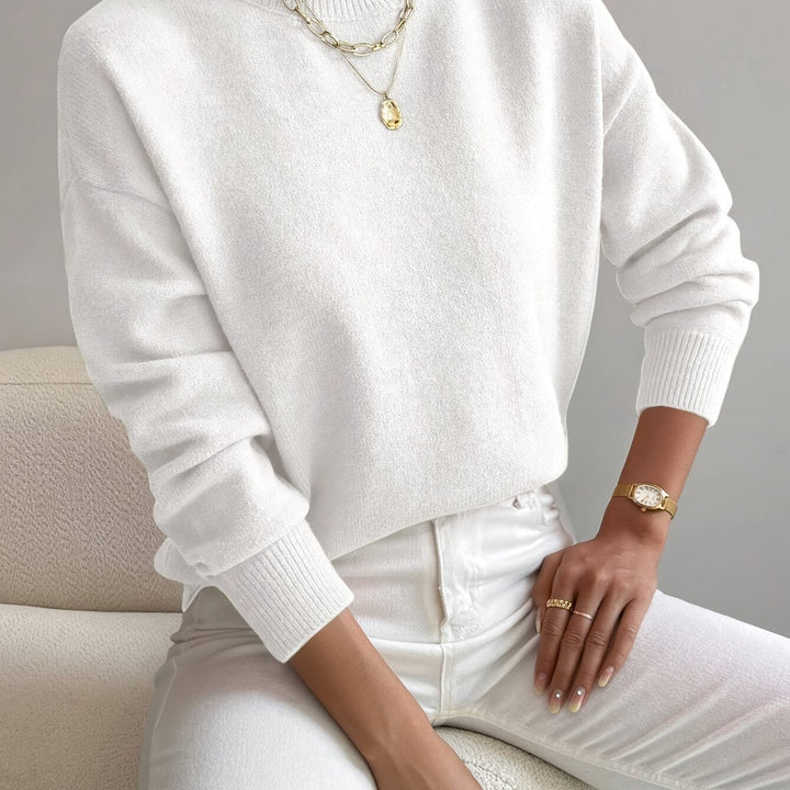 Simone | Avslappnad Mock Neck Jumper