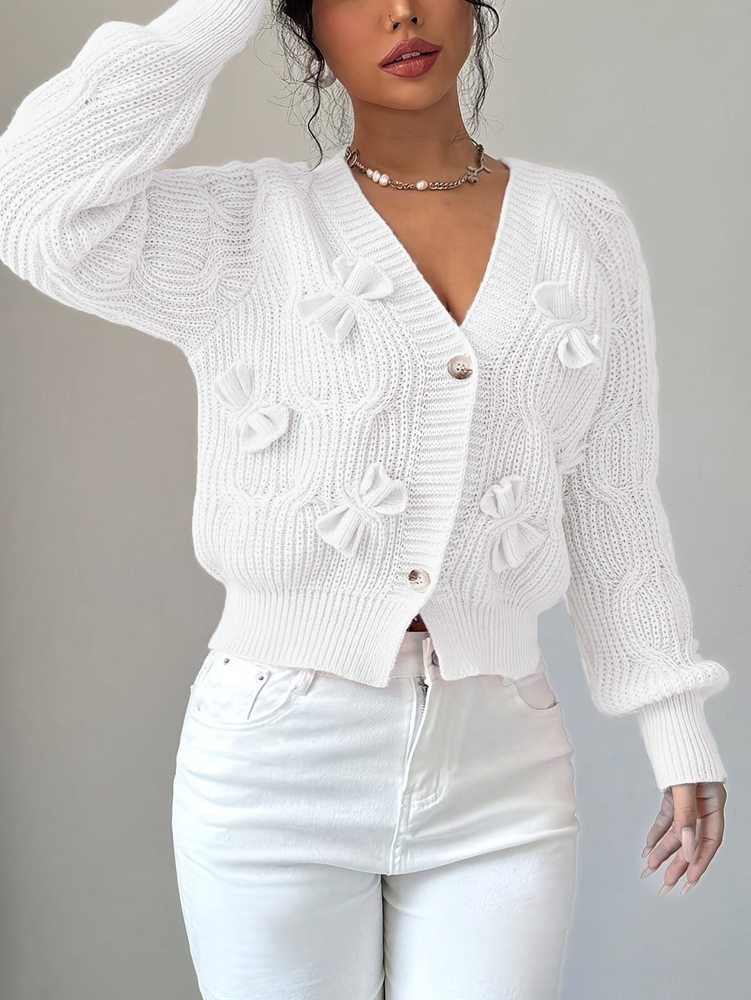 Primula | Mjuk Cardigan med Båge