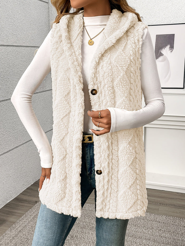 Coralie | Texturerad Hooded Gilet