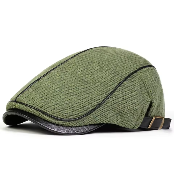 Nelson | Kontraststickad Flat Cap