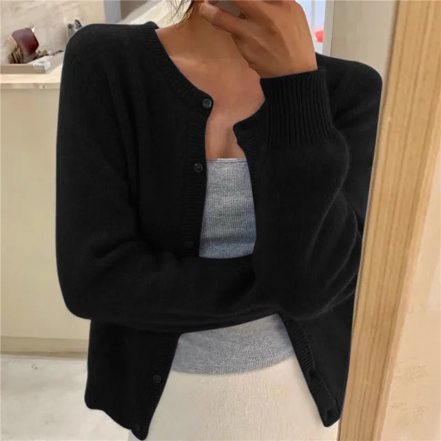 Fleur | Mjuk Rundhalsad Cardigan