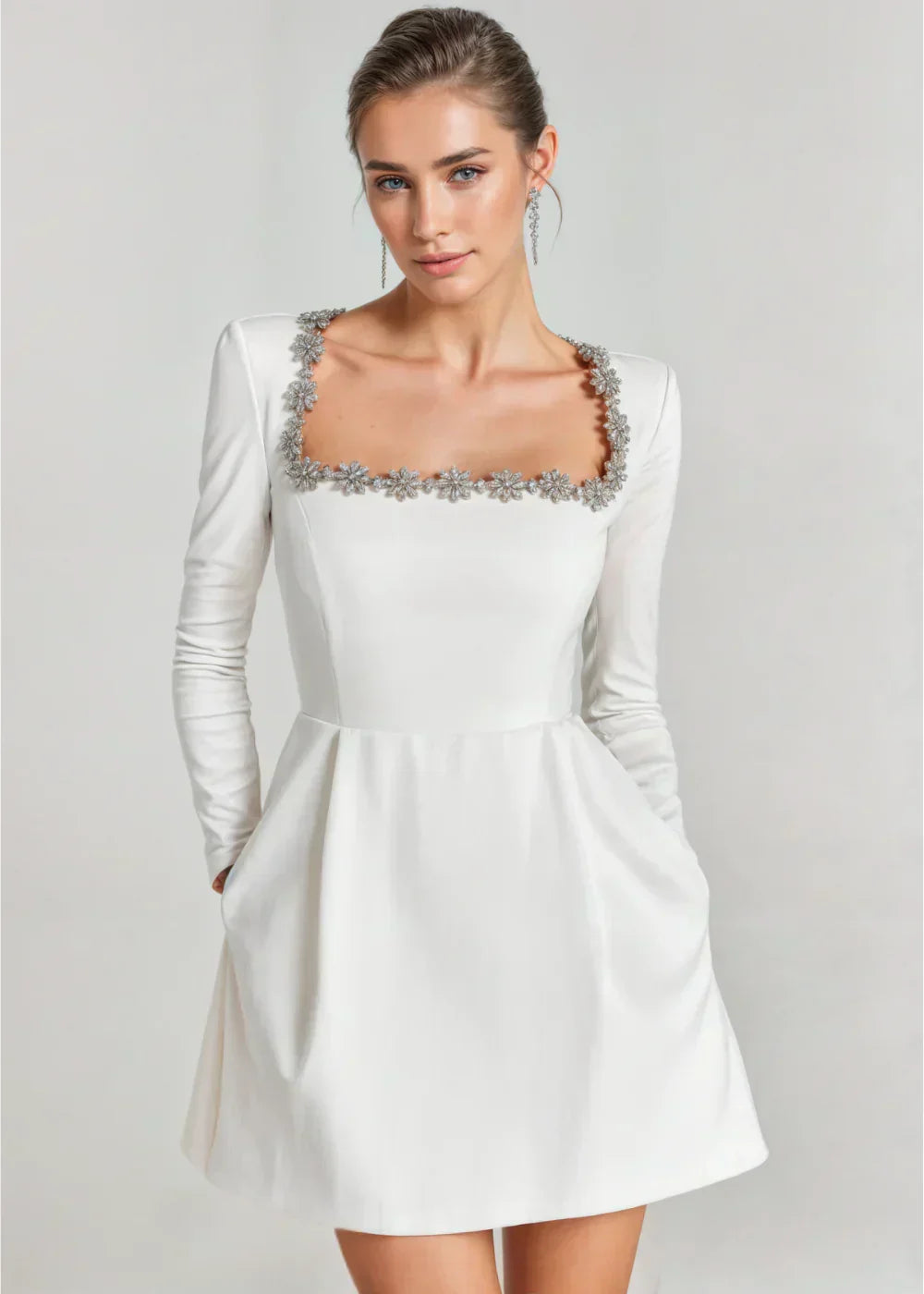Lucinda | Elegant Sammet Mini Klänning