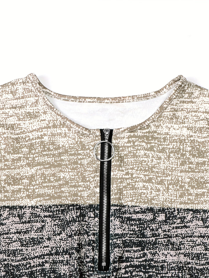 Marissa | Färgblock Quarter-Zip Topp