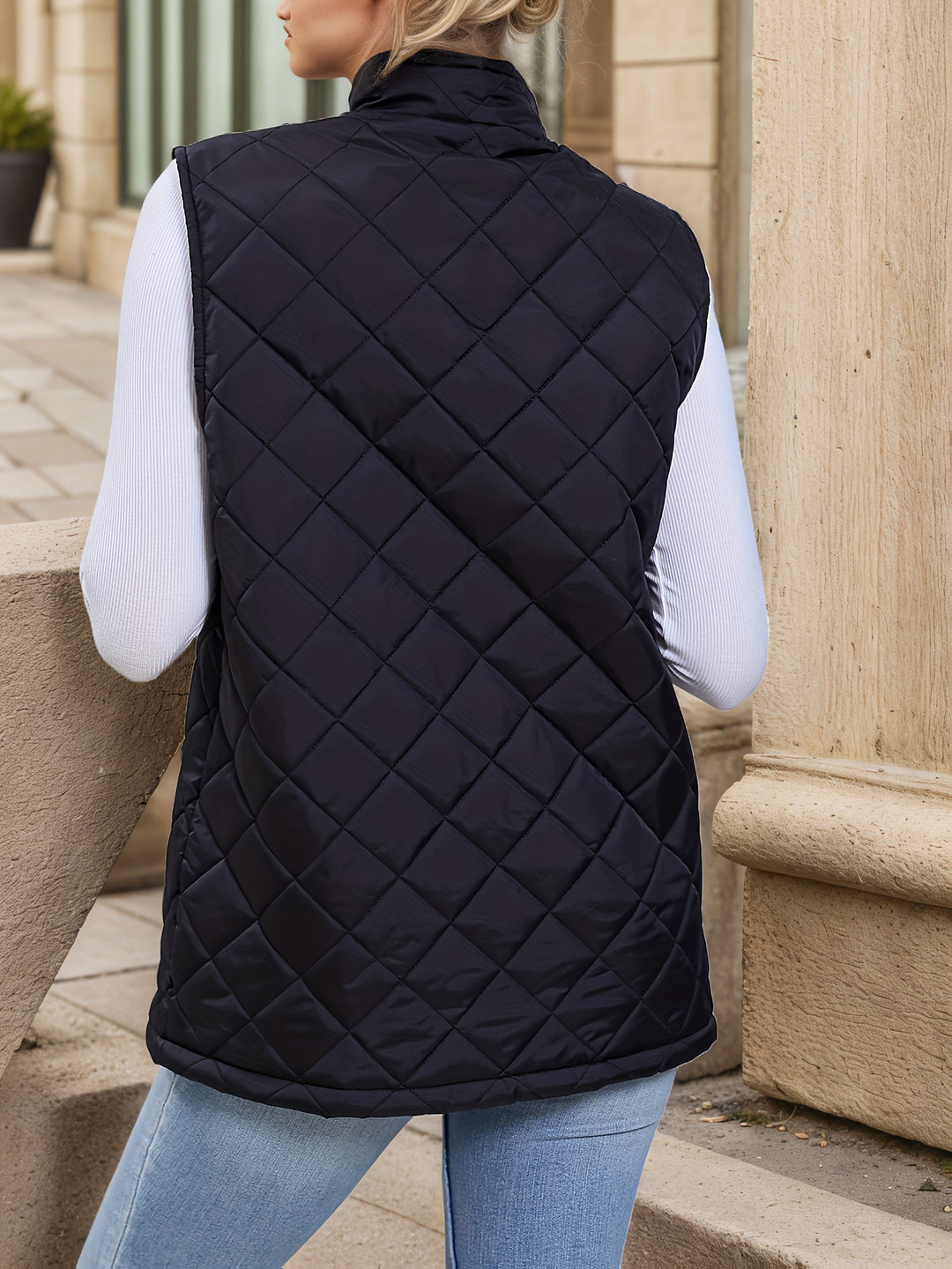 Corinne | Diamantquiltad Lång Gilet