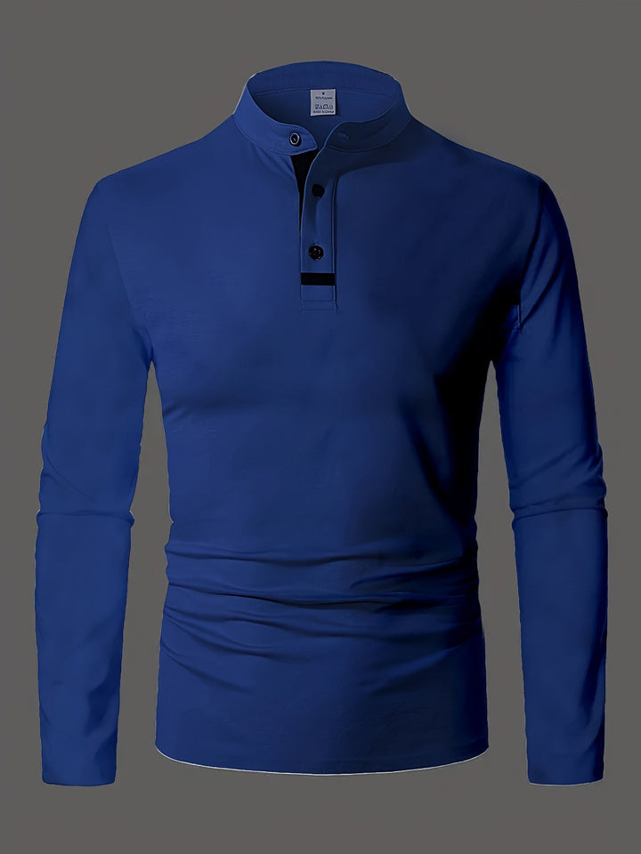 Reginald | Raffinerad långärmad Henley-tröja