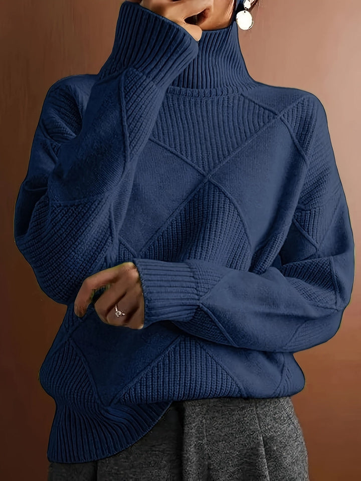 Freya | Texturerad Turtleneck Tröja