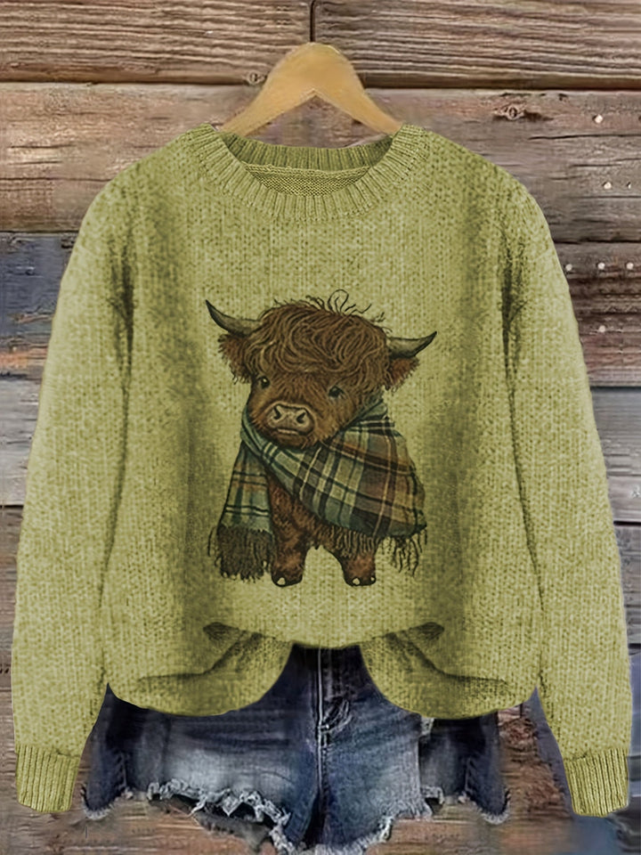 Bonnie | Mysig Highland Ko Pullover