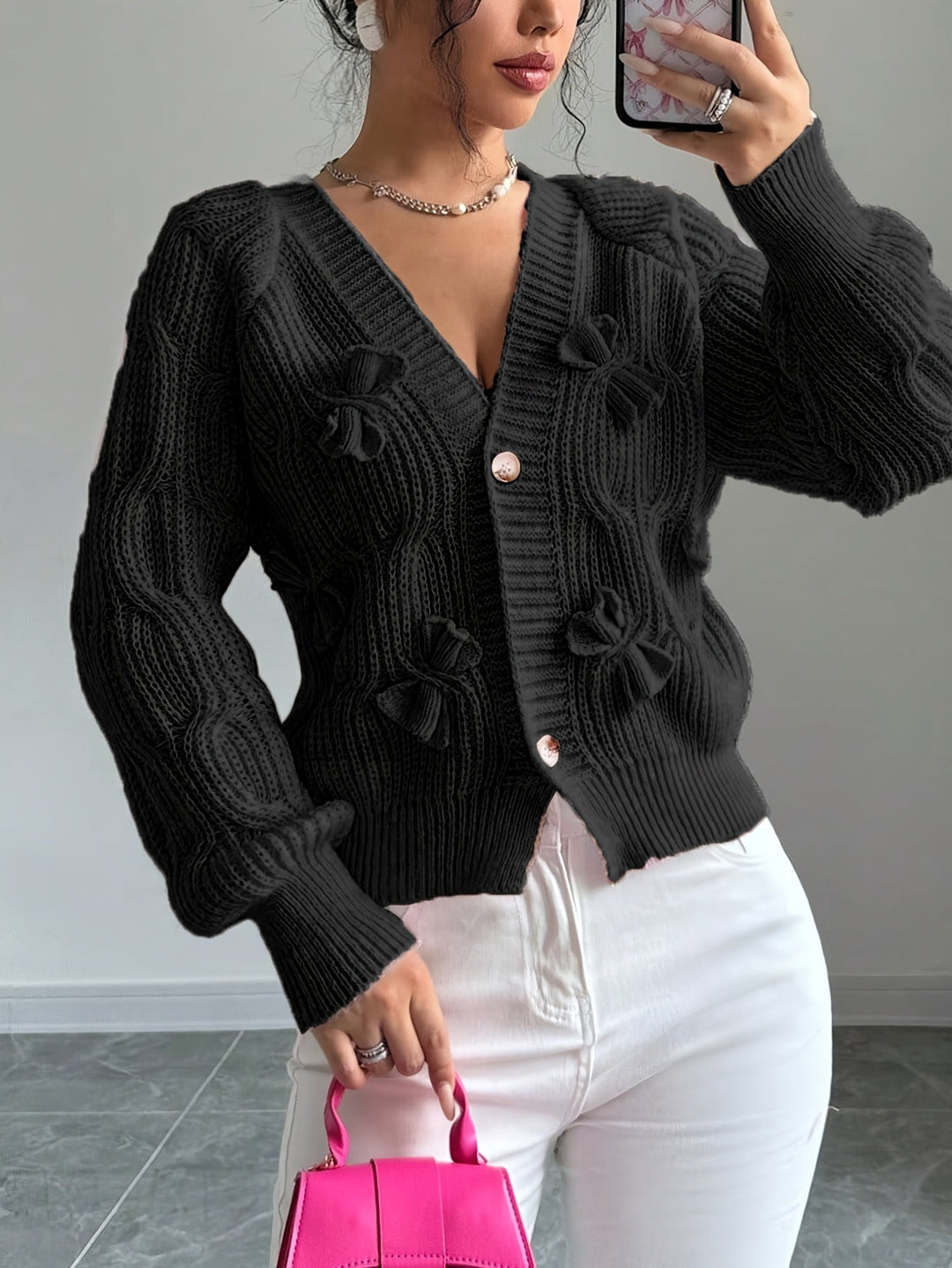 Primula | Mjuk Cardigan med Båge