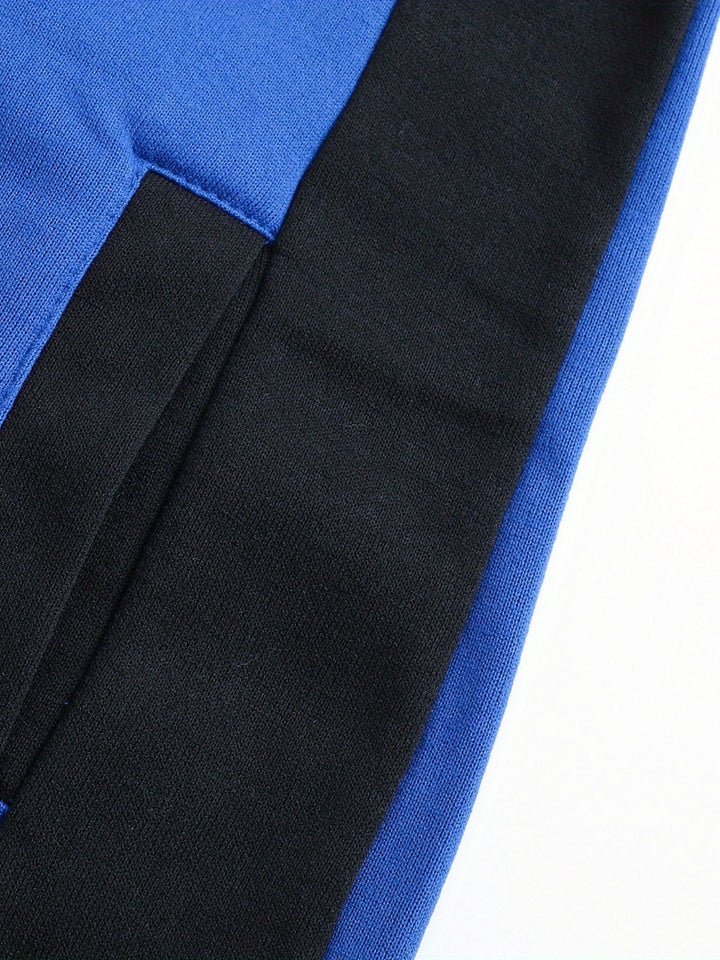 Xavier | Färgglad Block Zip-Up Hoodie-jacka