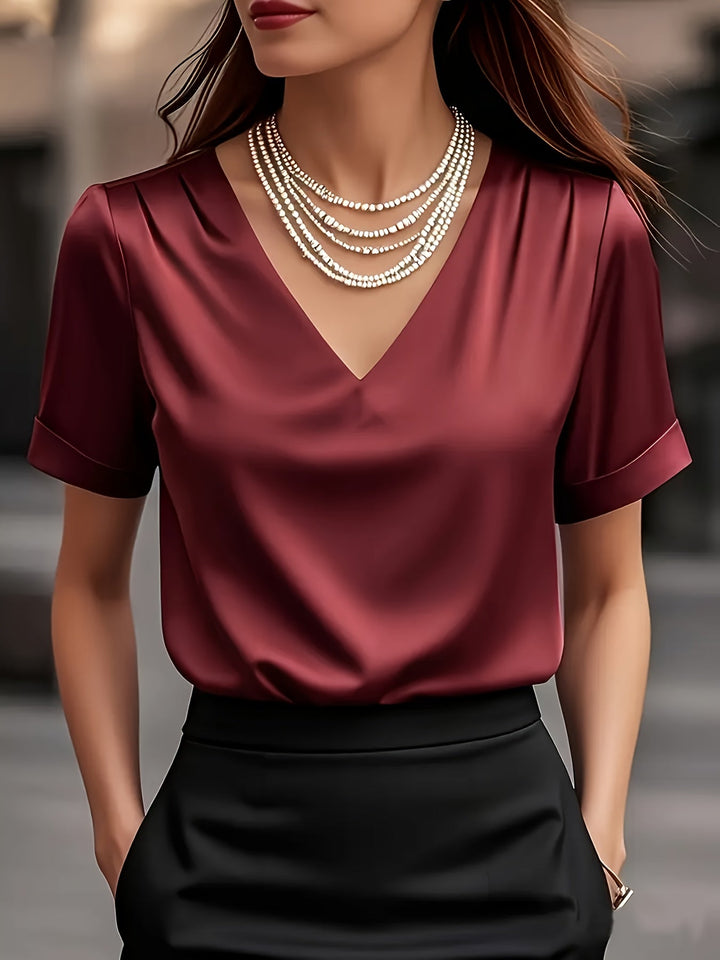 Katherine | Draperad V-ringad Blus