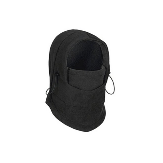Fleece balaclava med dragsko