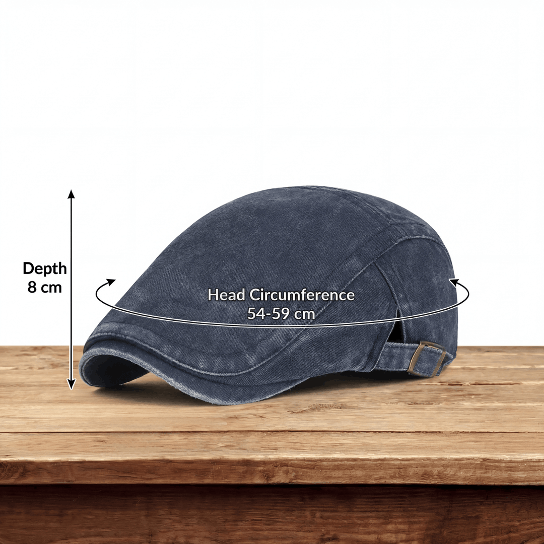 George | Klassisk Tvättad Flat Cap