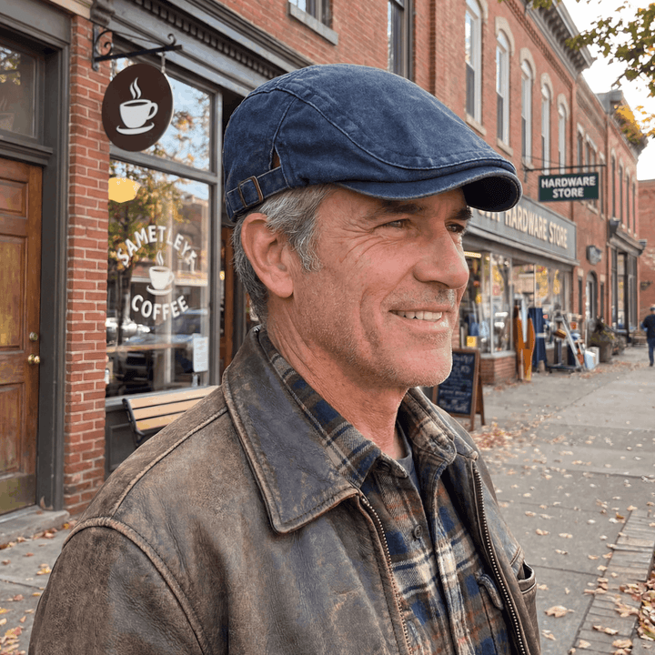 George | Klassisk Tvättad Flat Cap