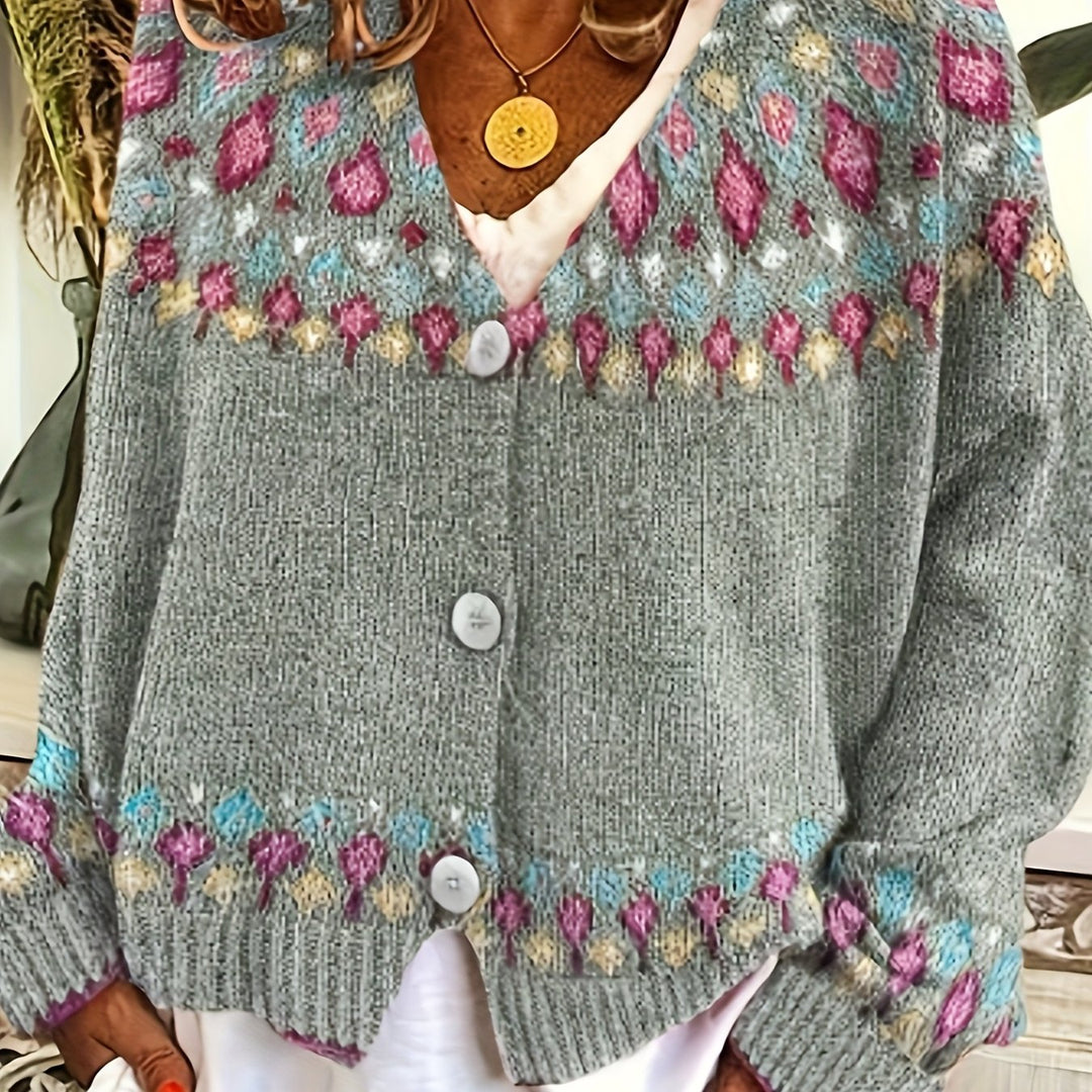 Maribel | Fair Isle Stickad Cardigan