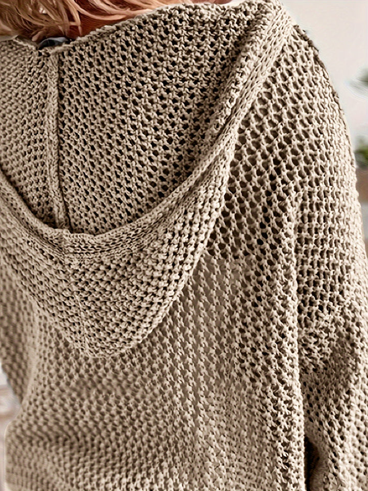 Fleur | Öppen Stickad Huvtröja