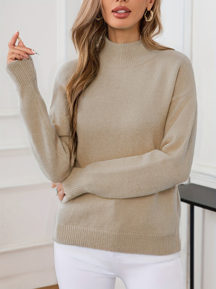 Simone | Avslappnad Mock Neck Jumper