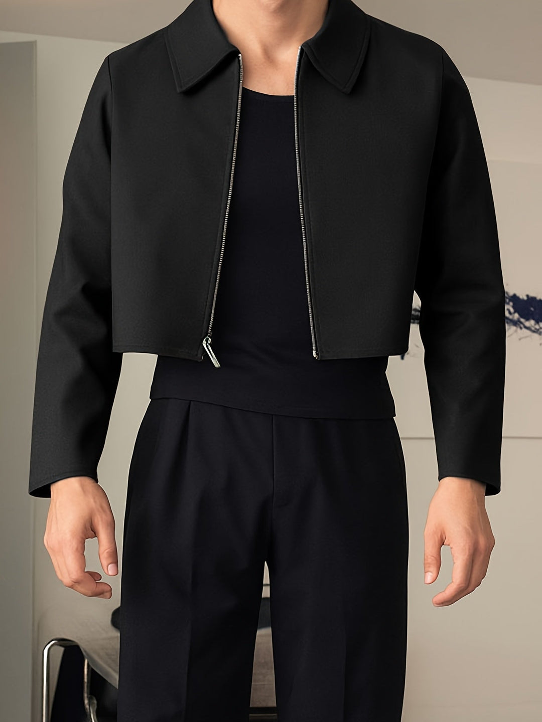 Tobias | Kortad Zip-Up Jacka