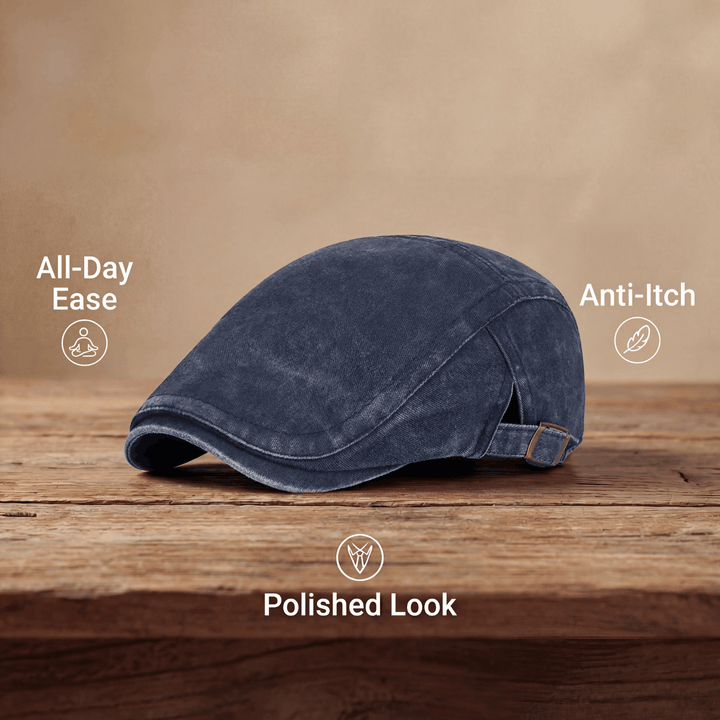 George | Klassisk Tvättad Flat Cap