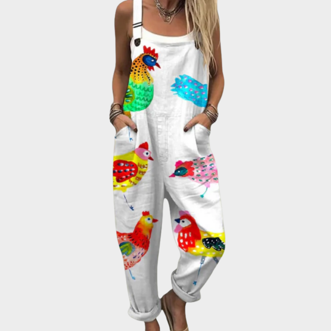 Beverly | Flerfärgad Hönskonst Jumpsuit