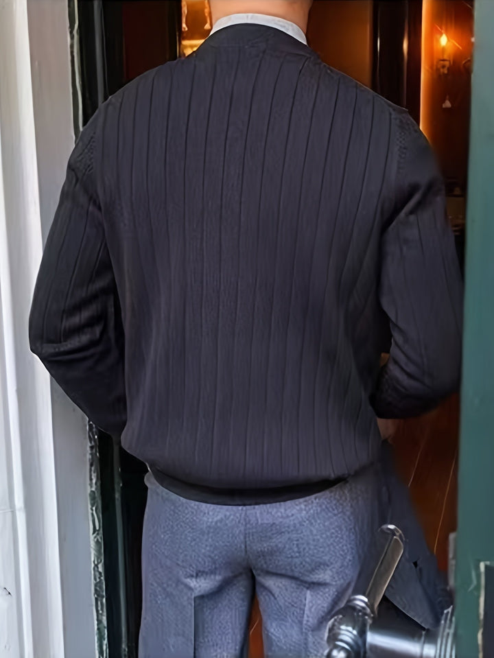 Alistair | Ribbade Knapp-up Cardigan
