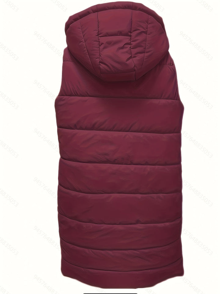 Flora | Långlinjig Huva Fodrad Gilet