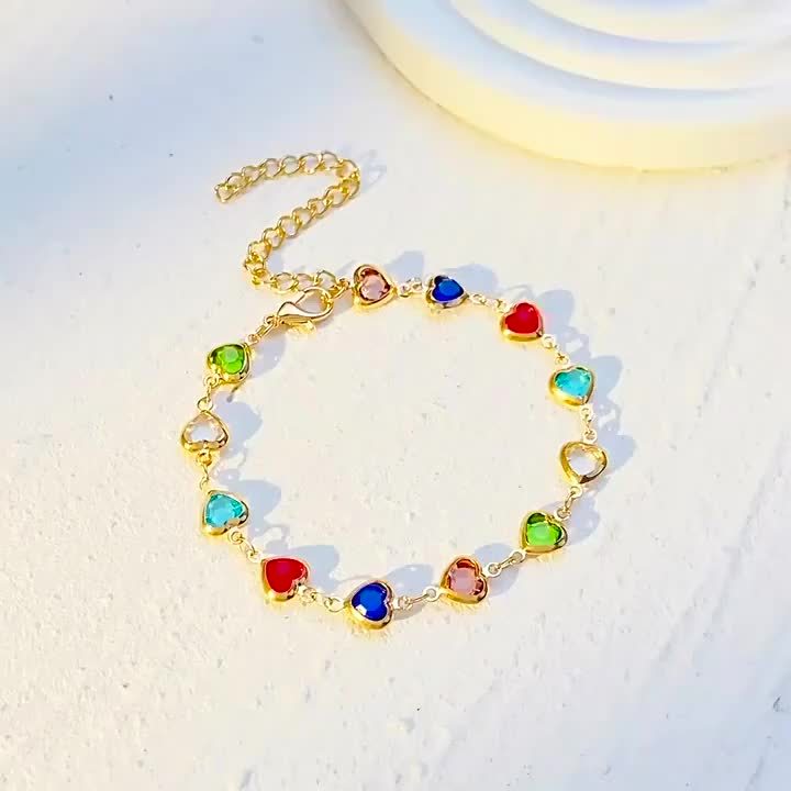 Rosetta | Hjärt-länk Charm Armband