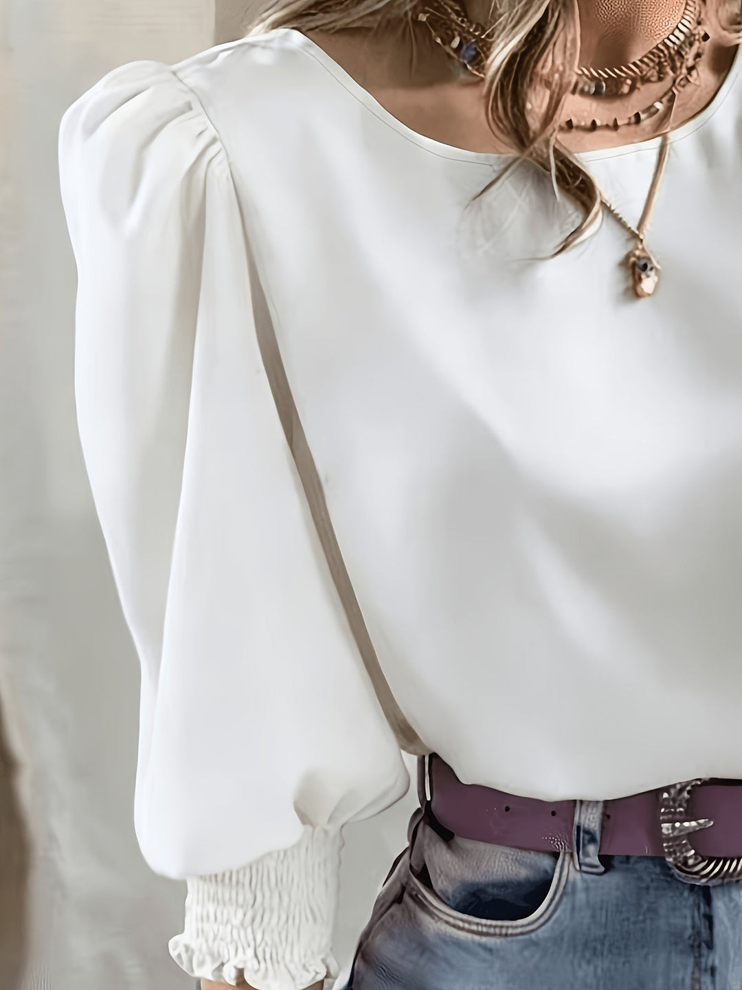 Gwyneth | Elegant Puffärmad Blus