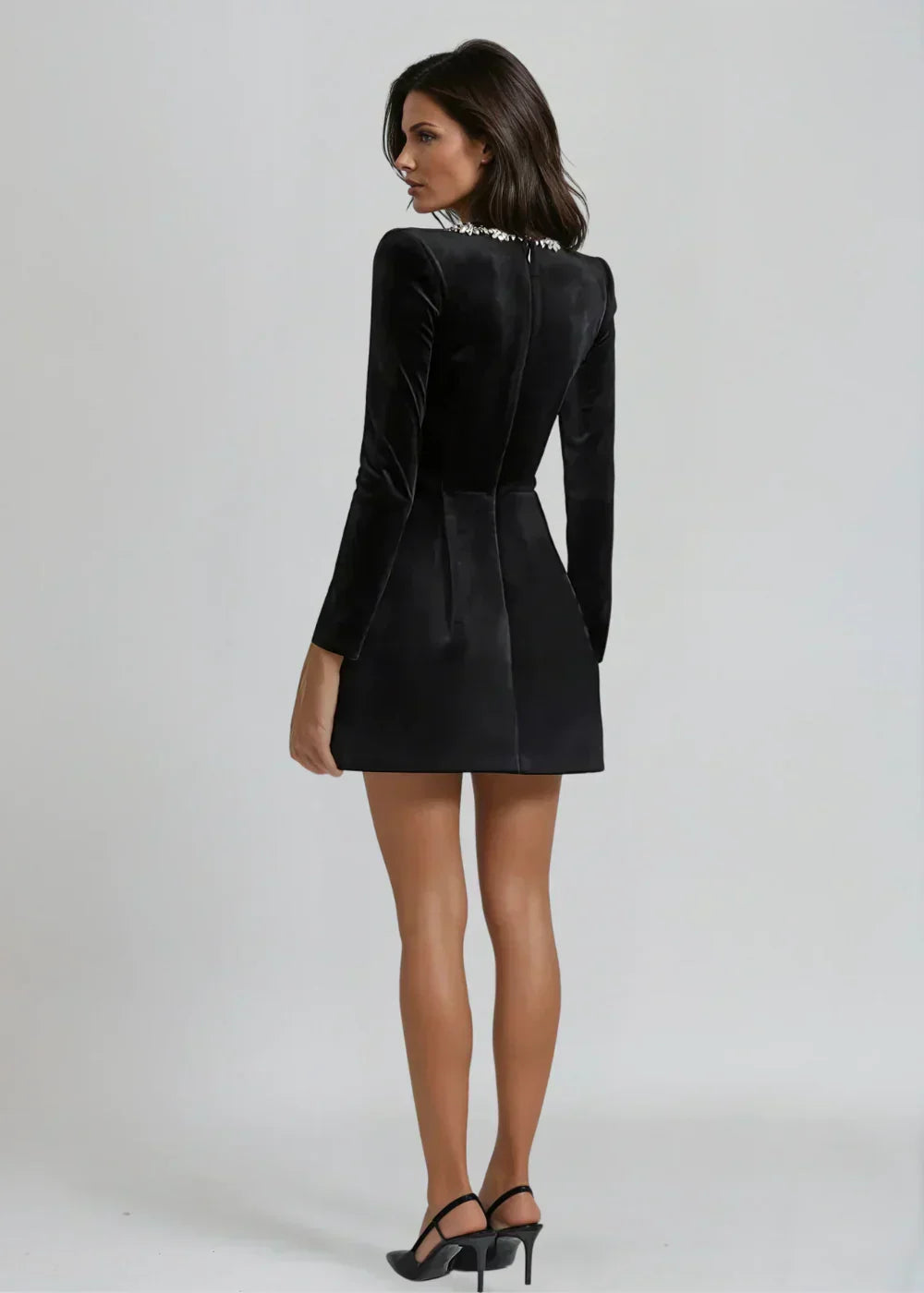 Lucinda | Elegant Sammet Mini Klänning