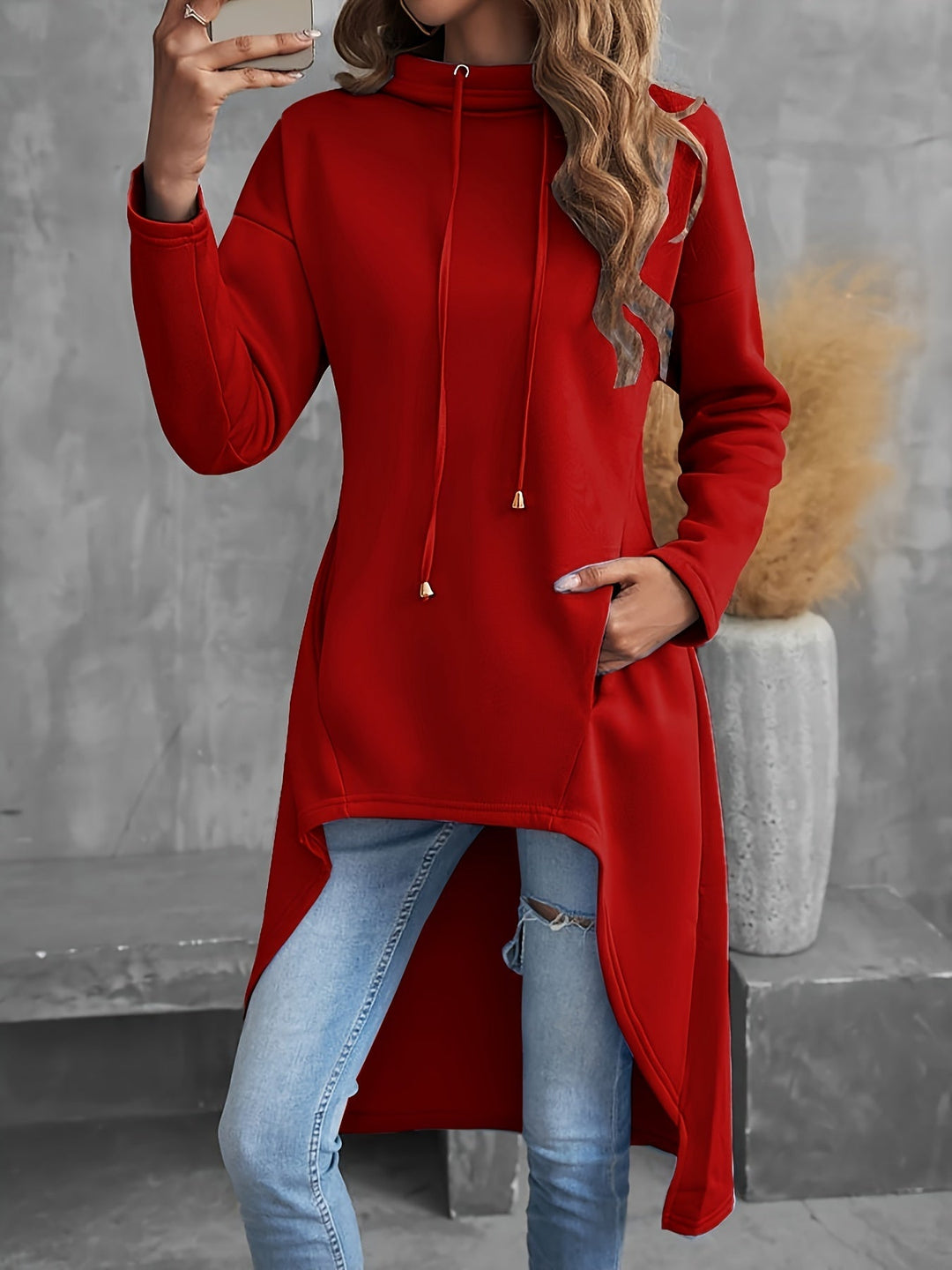 Faye | Avslappnad High-Low Hoodie