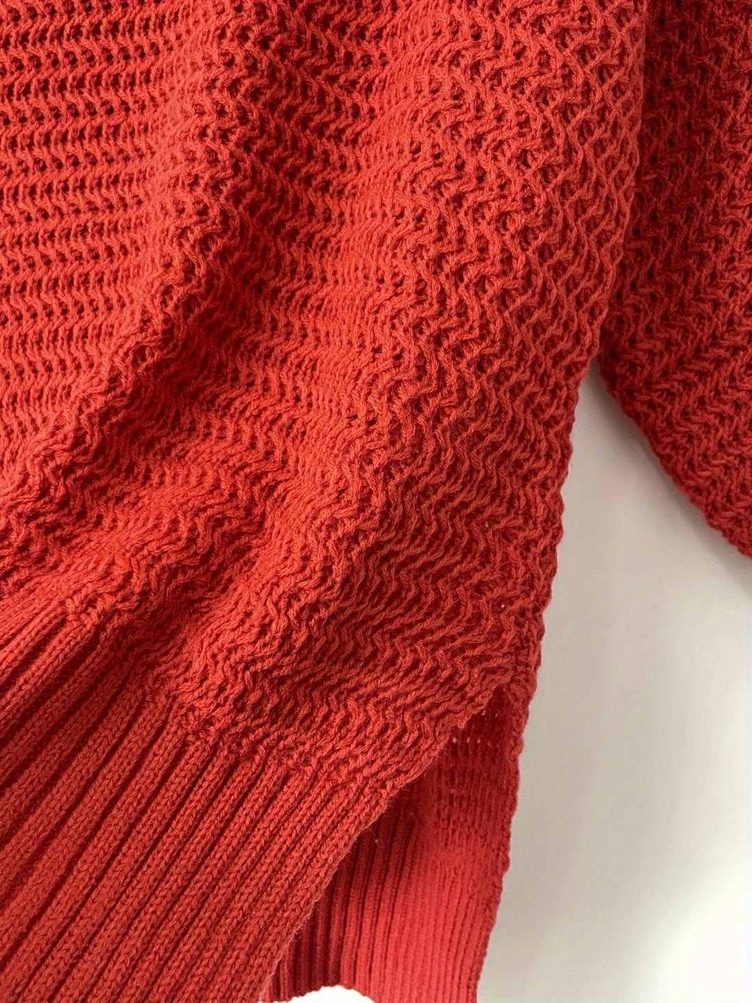 Faye | Texturerad Höghalssweater
