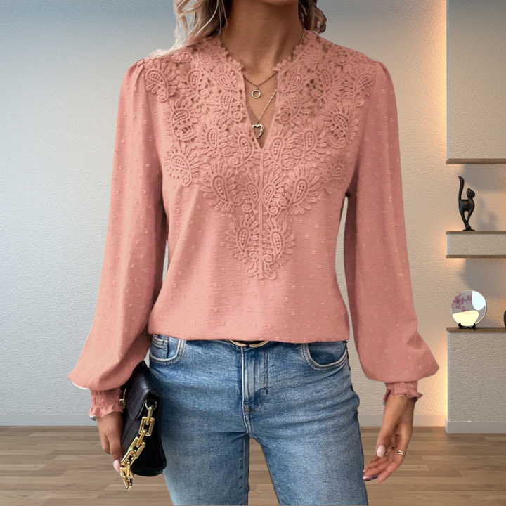 Marlowe | Blus med Spetsdetaljer