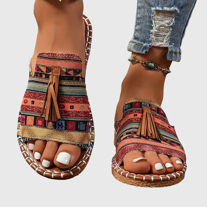 Claire | Stiliga Fransar Ortopediska Sandaler